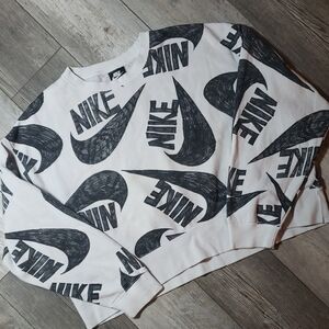 NIKE | Plus Icon Clash Pullover Crewneck Sweater All Swoosh Doodle Logos